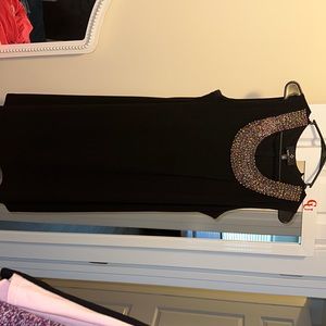 Black Rainbow Beaded Dress